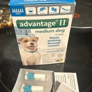 Advantage 11 medium dog 11-20 lbs. 8 doses. New.